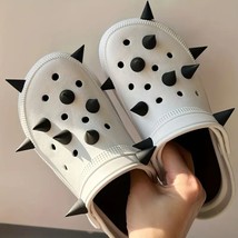 Spikes Decoration For Sandals, black pointy charms, 10 piece set In Black - $12.00