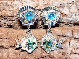 Mermaid Earrings Amulet, Mermaid Transformation,Safe Swim Spell,Neptune ... - $318.00