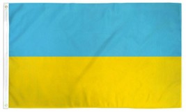 2x3 Ukraine Plain Flag 2&#39;x3&#39; House Banner Brass Grommets Super Polyester Premium - £13.58 GBP