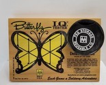 Vintage 1979 Deluxe Edition Butterfly IQ Tester Wooden Solitaire Peg Puz... - $13.50