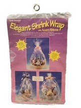 Shrink Wrap Bag 24X3 Clear  NIB Elegant With Ribbons and Accents - £3.98 GBP