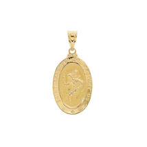 14K Yellow Gold St. Joseph Medal Oval Charm Pendant - £143.19 GBP