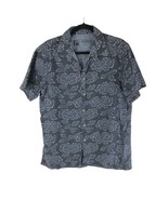 Plectrum by Ben Sherman Mens Hawaiian Aloha Shirt Floral Cotton Gray L - £14.38 GBP