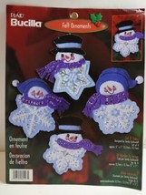 2001 Plaid BUCILLA (Let It Snow) Felt Ornaments #84597 Vintage - $43.56