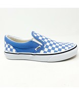 Vans Classic Slip On (Checkerboard) Pale Iris True White Youth Kids Shoes - $44.95