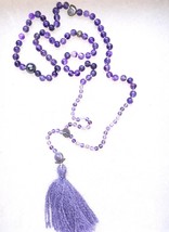 Amethyst 108 Lotus Light Japa Mala &amp; Prayer Beads - $54.00