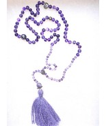 Amethyst 108 Lotus Light Japa Mala &amp; Prayer Beads - $1,012.33 MXN
