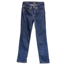 NYDJ Jeans Cooper Classic Medium Indigo Blue Denim Marilyn Straight Leg Petite 0 - £21.95 GBP