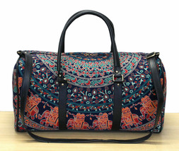 Sports Gym Bag Unisex Cotton Duffle Mandala Handbags Travel Duffel Bag JP299 - £17.27 GBP