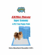 300 23x36&quot; 4-Layer Super Economy Extra Absorb Thirsty Puppy Pads Reusable 2-3x&#39;s - £67.22 GBP