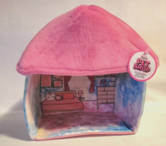 Justice Pet Shop Plush Pet House Accessory Pink Tie-Dye NWT Bedroom 9&quot;x9&quot;x7&quot; NEW - £23.19 GBP