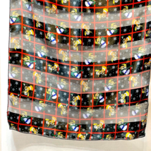 Vintage Christmas Angels Black Multicolor Women Head Neck Sheer Scarf 20... - £11.45 GBP