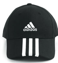 Adidas 3-Stripes Cotton Twill Baseball Cap Unisex Headwear Hat Black NWT... - $53.21 CAD