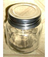 small Round Clear Glass BABY FOOD JAR Metal Lid 2 1/2&quot; x 2 1/8 Storage C... - €17,05 EUR