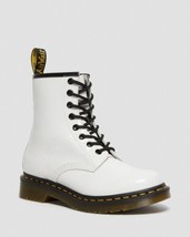 Dr. Martens 1460 White Women&#39;s Patent Leather Lace Up Boots  Size 9 - £91.82 GBP