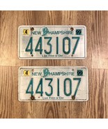 New Hampshire State License Plate 443107 Pair Expired 1999 Live Free or ... - €21,17 EUR