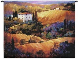 53x53 EVENING GLOW European Landscape Tapestry Wall Hanging  - £139.83 GBP