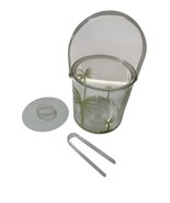 Vintage MCM Etched Palm Tree Acrylic Ice Bucket Tiki Bar Patio With Lid ... - $1,448.71 MXN