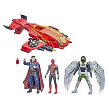 Spider-Man Marvel: Spider Escape Jet, with 3 Action Figures in 6-Inch Scale, Inc - £51.95 GBP