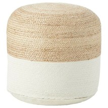 Signature Design by Ashley - Sweed Valley Pouf/Ottoman, Natural/White - £102.12 GBP