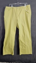 Talbots Classic Fit Stretch Women Size 20W Yellow Green Flared Jeans  - £15.65 GBP