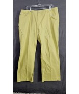 Talbots Classic Fit Stretch Women Size 20W Yellow Green Flared Jeans  - £15.80 GBP