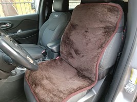 Car Seat Cover Sheepskin WOOL universal size Warm Brown or Black made in Ukraine - £74.53 GBP