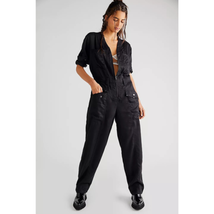 New Free People Time For Me One-Piece $178 MEDIUM Black  - £70.28 GBP