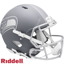 Seattle Seahawks Helmet Riddell Authentic Full Size Speed Style Slate Alternate - $372.99