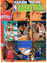 Fleer Basketball Ad 95-96 Series 2 6 Cards Attached - $1.45