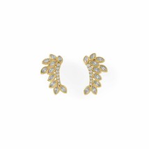 Marquise Shaped Created Diamonds Bridal Branched Drop Earrings 14K Gold Finished - £96.59 GBP