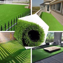 NamYoprce Deluxe Realistic Artificial Grass Turf, Drainage Holes/Rubber ... - £17.15 GBP