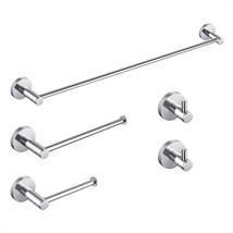 Cube 5 Piece Bathroom Hardware Set - Chrome - £92.80 GBP