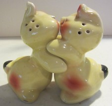 Vintage Yellow Hugging Rabbits  Van Tellingen Salt &amp; Pepper Shakers  - $23.70