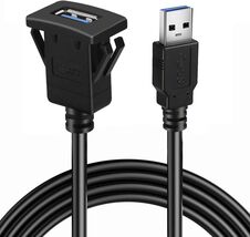 USB 3.0 Panel Flush Mount Cable - USB 3.0 Male to Female AUX Car Mount E... - $10.99