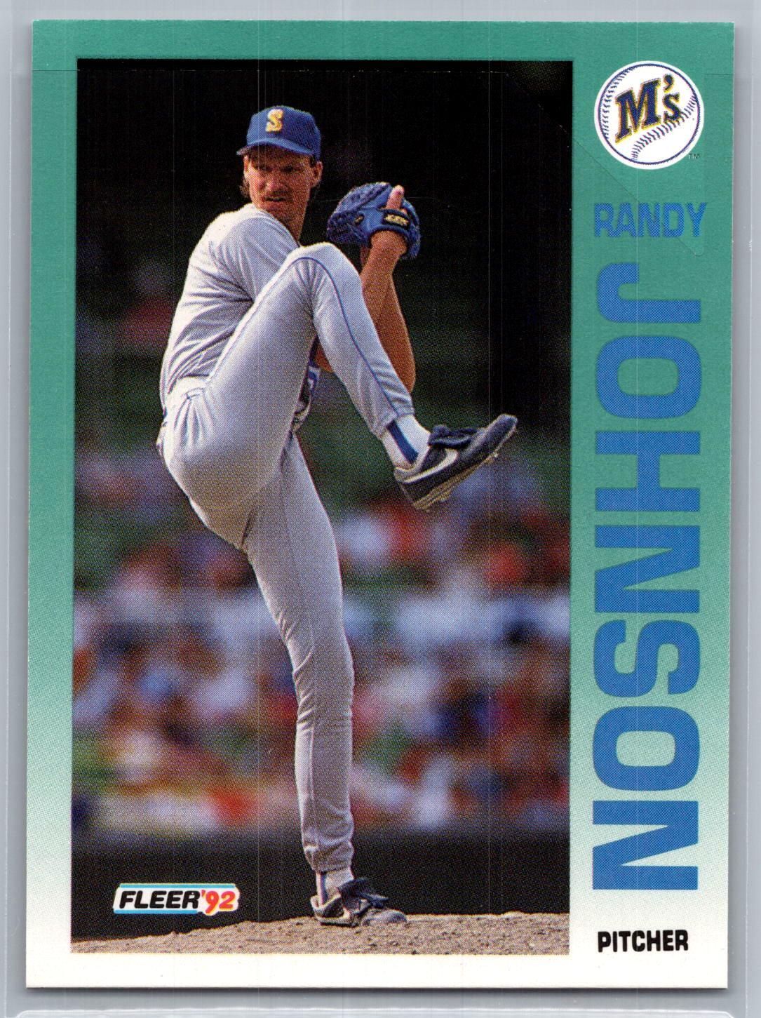 Primary image for 1992 Fleer #283 Randy Johnson Card HOF Mariners CY Young Pitcher