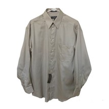 Crazy Horse A Claiborne Company Long Sleeve Button Down Shirt Large Beig... - $24.19