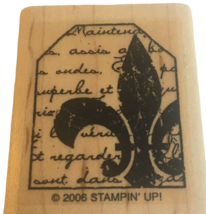 Stampin Up Rubber Stamp Fleur de Lis Gift Tag Card Making Special Occasion Small - £3.23 GBP