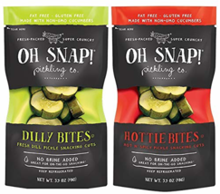 Oh Snap! Fresh Pickle Bites Dill &amp; Hottie Variety Pack, 3.25 oz, Pack of 12 - $32.99