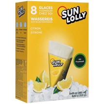 Sun Lolly Sunquick freezer pops from Denmark LEMON flavored - 8pc.FREE S... - $327.57 MXN