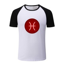 Constellation Pisces Symbol Men Boy Casual T-Shirts Graphic Print Tops Shirts - £12.85 GBP