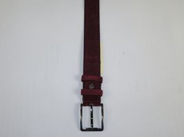 Men Genuine Basket weave Suede Soft Leather Belt PIERO ROSSI Turkey #1002 Wine image 2