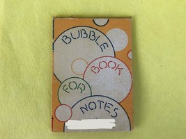 1980s Cracker Jack Prize: &quot;BUBBLE BOOK FOR NOTES&quot; Tiny Notepad - $9.16