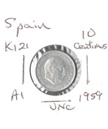Spain 10 Centimos, 1959,aluminum, KM 121, Uncerculated - $2.73 CAD