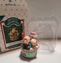 Vintage 1987 Donna Lee Christmas Tree Ornament Rub-A-Dub-Dub Three Men in a Tub - £10.54 GBP