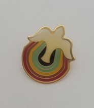 Dove in Rainbow Collectible Religious Lapel Hat Pin - $19.60