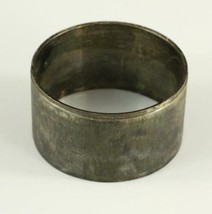 Vintage Tableware Brushed Textured Silver Plate Metal Napkin Ring 1&quot; Tall - £7.64 GBP