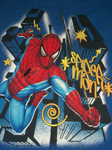 Marvel Spiderman Spider Man Boys Blue T shirt Tshirt Size XXL 18 Ex Large - £16.02 GBP