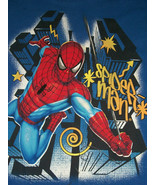 Marvel Spiderman Spider Man Boys Blue T shirt Tshirt Size XXL 18 Ex Large - £15.68 GBP
