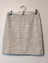Ann Taylor Skirt Blue Green Tweed Skirt Women’s Size 0 Mini Zip Closure  - $12.68